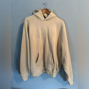 Fear of god essentials hoodie Sand